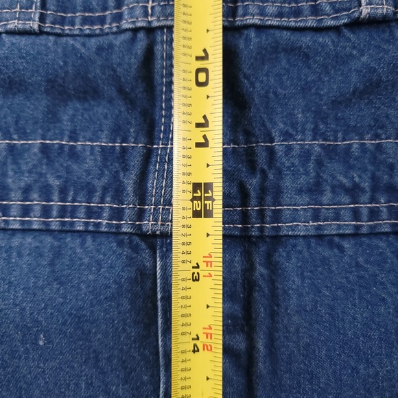 Dickies Bib‎ Overalls Mens 46x32 Blue Workwear Wide Leg Carpenter Utility Cargo - Picture 7 of 14